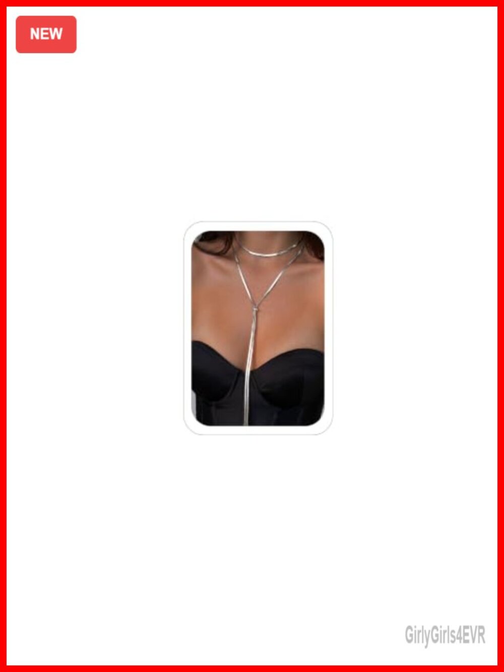 14K Gold Plated Waterproof Flexible Snake Chain Lariat Necklace, Adjustable